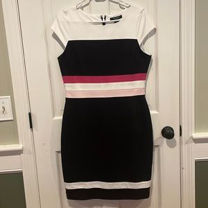 NWT White House Black Market size 12P black dress.